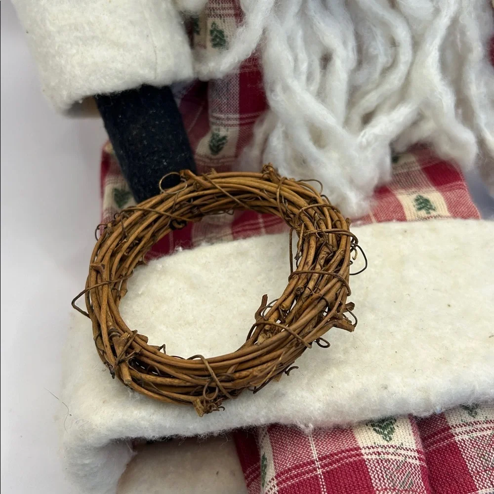 Plaid Santa Claus Holiday Decor